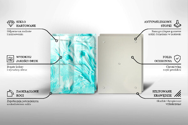 Glass chopping board Paints abstraction