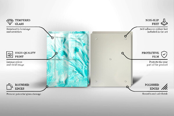 Glass chopping board Paints abstraction