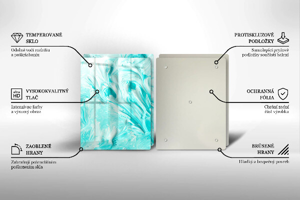 Glass chopping board Paints abstraction