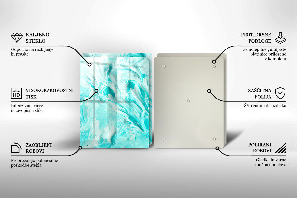 Glass chopping board Paints abstraction