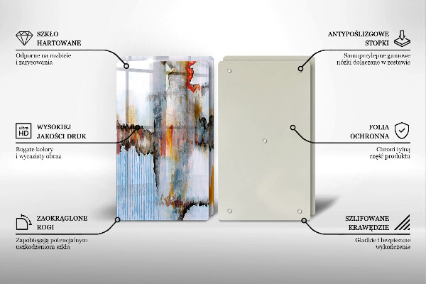 Glass chopping board Paints abstraction