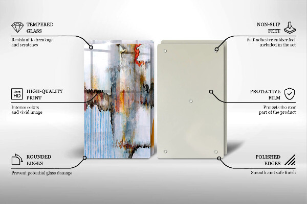 Glass chopping board Paints abstraction