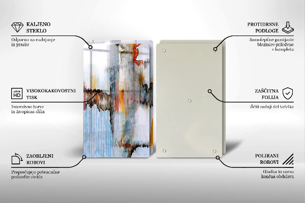 Glass chopping board Paints abstraction