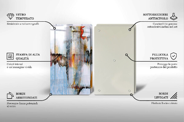 Glass chopping board Paints abstraction