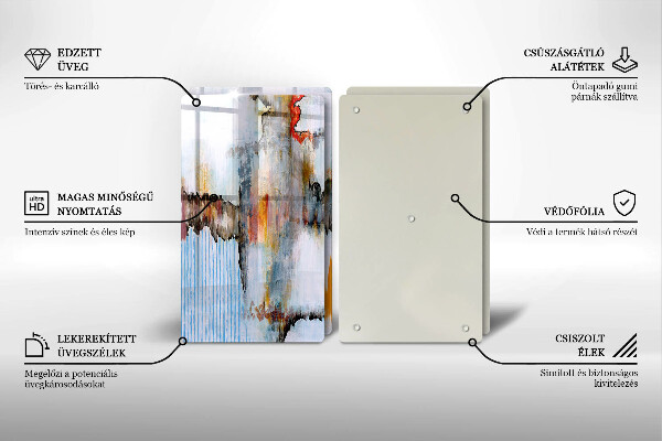 Glass chopping board Paints abstraction