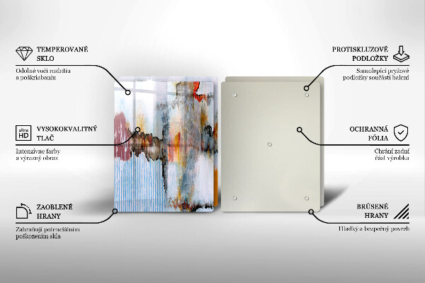 Glass chopping board Paints abstraction