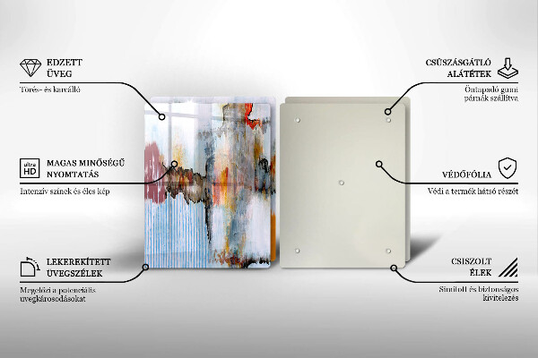 Glass chopping board Paints abstraction