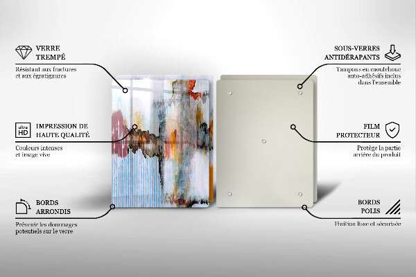 Glass chopping board Paints abstraction