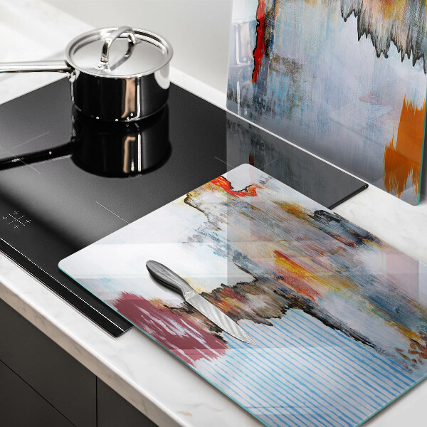 Glass chopping board Paints abstraction