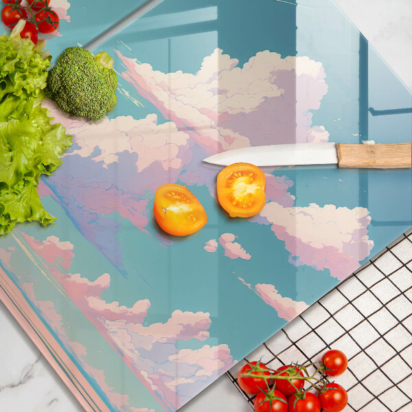 Glass chopping board Illustration sky