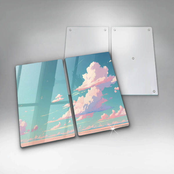 Glass chopping board Illustration sky