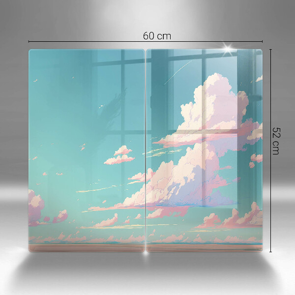 Glass chopping board Illustration sky