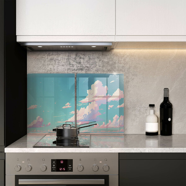 Glass chopping board Illustration sky