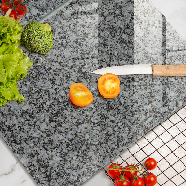Glass chopping board Stone texture