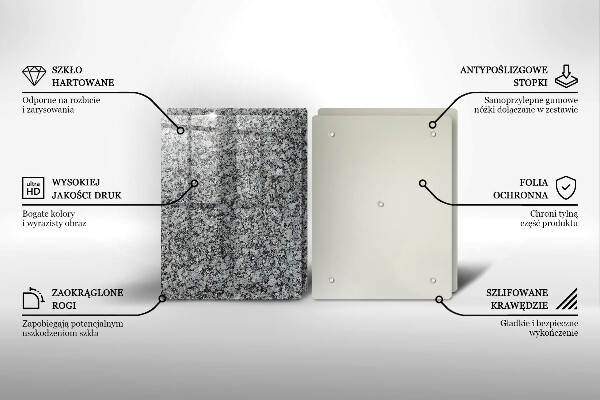 Glass chopping board Stone texture