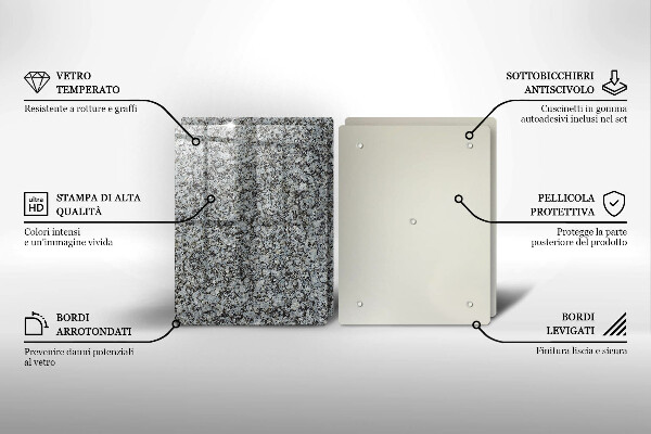 Glass chopping board Stone texture