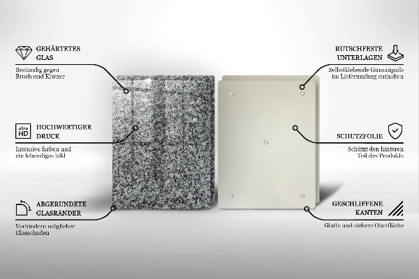 Glass chopping board Stone texture