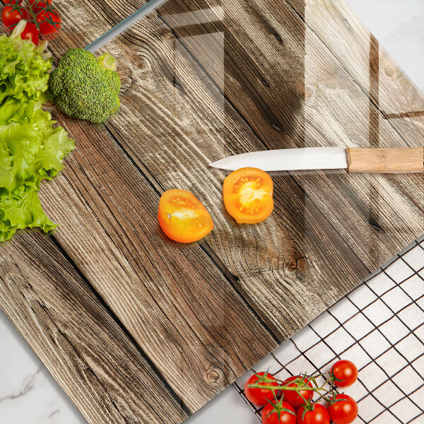Glass chopping board Wood texture boards