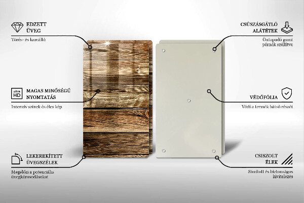 Glass chopping board Wood texture boards