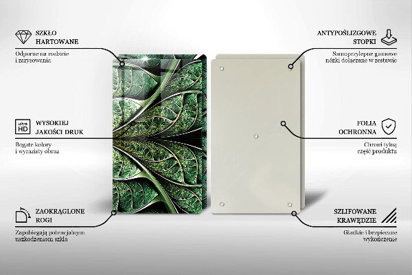 Glass chopping board Vein leaf structure