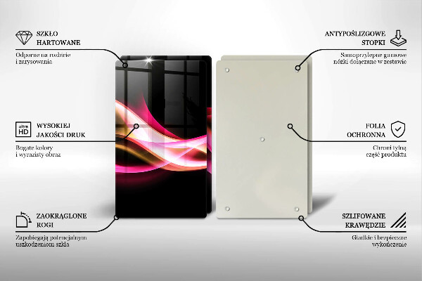 Glass chopping board Neon Smoke abstraction