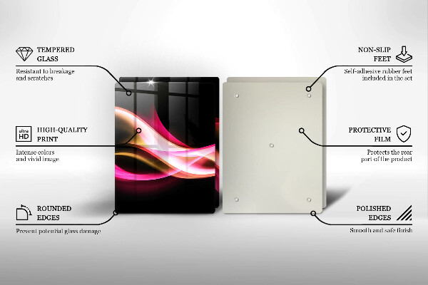 Glass chopping board Neon Smoke abstraction