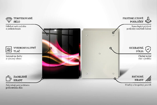 Glass chopping board Neon Smoke abstraction