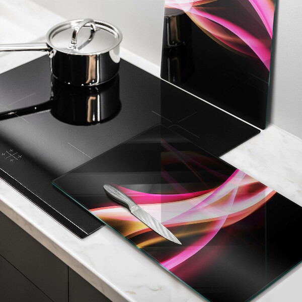 Glass chopping board Neon Smoke abstraction