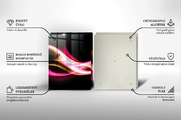 Glass chopping board Neon Smoke abstraction