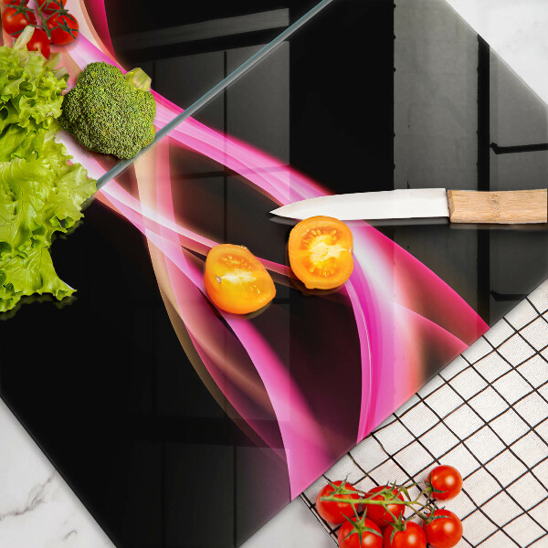Glass chopping board Neon Smoke abstraction