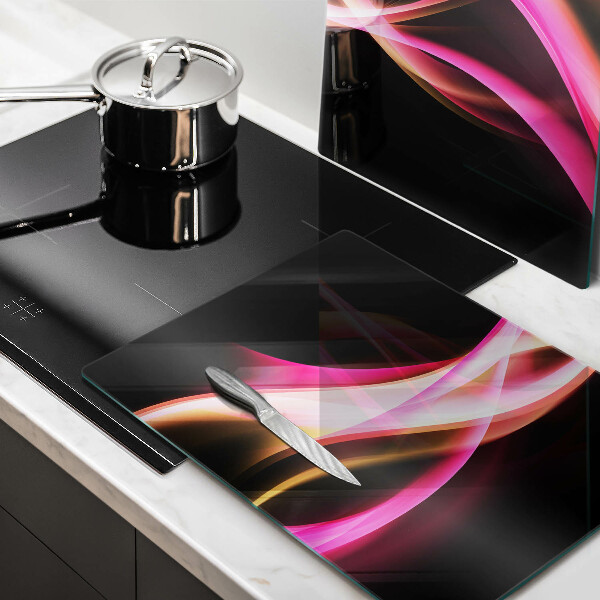 Glass chopping board Neon Smoke abstraction