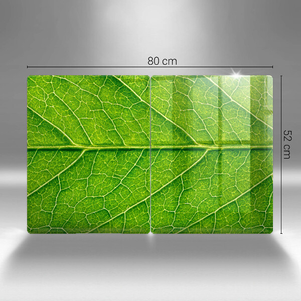 Glass chopping board Leaf lines nature