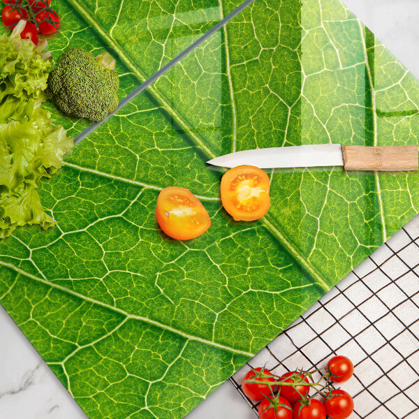 Glass chopping board Leaf lines nature