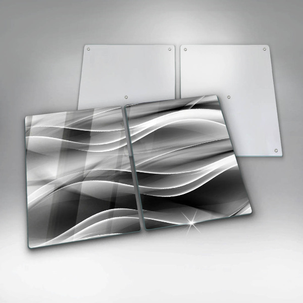 Glass chopping board Abstraction of smoke lines