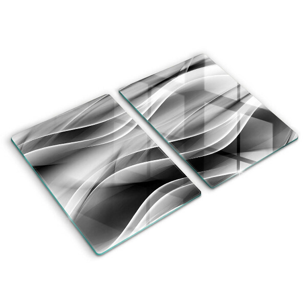 Glass chopping board Abstraction of smoke lines