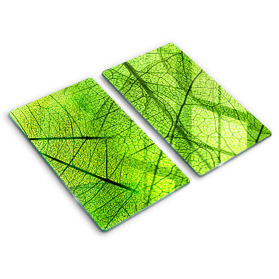 Glass chopping board Natura leaves