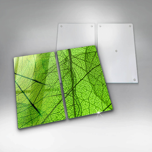 Glass chopping board Natura leaves