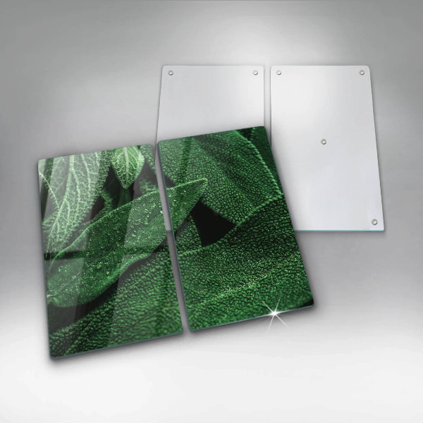 Glass chopping board Plant leaves