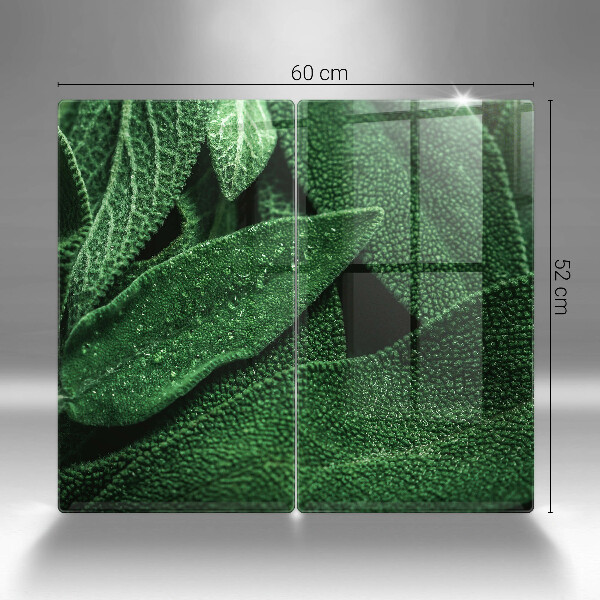 Glass chopping board Plant leaves
