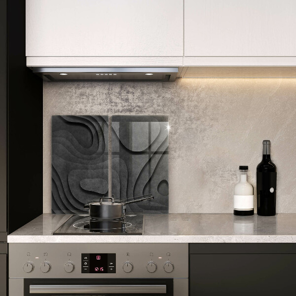 Glass chopping board 3D stone shapes