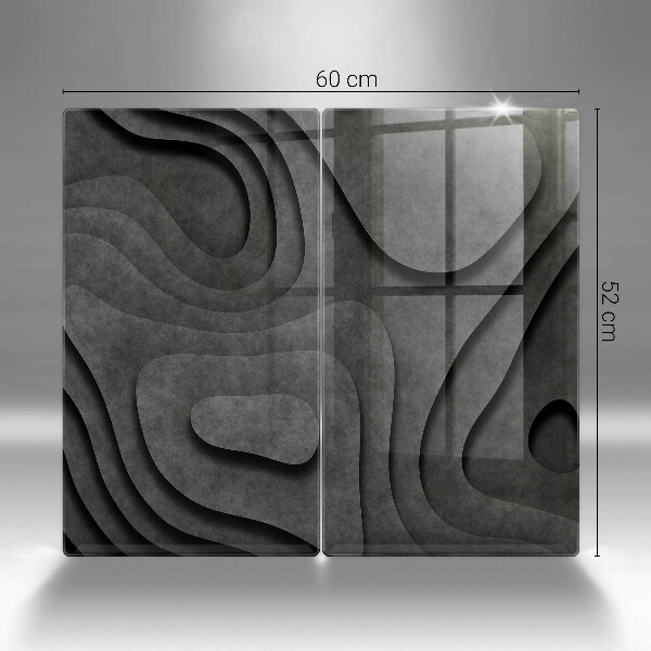 Glass chopping board 3D stone shapes