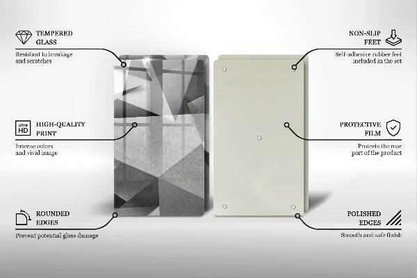 Glass chopping board Concrete sharp abstraction