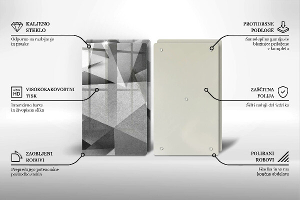 Glass chopping board Concrete sharp abstraction