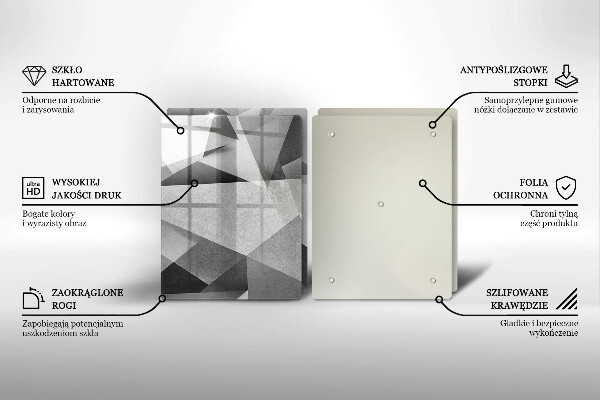 Glass chopping board Concrete sharp abstraction