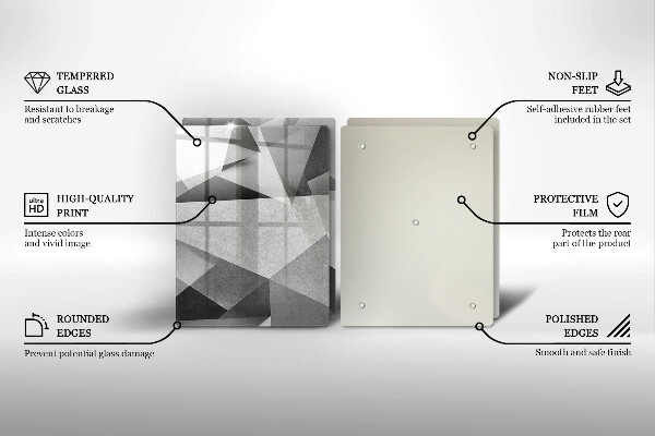 Glass chopping board Concrete sharp abstraction