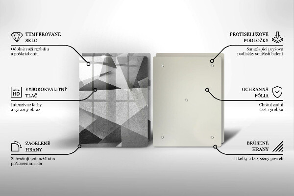 Glass chopping board Concrete sharp abstraction