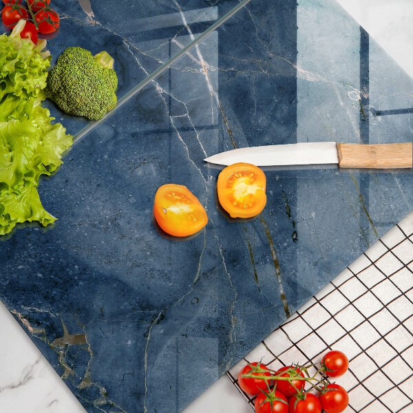 Glass chopping board Stone texture marble