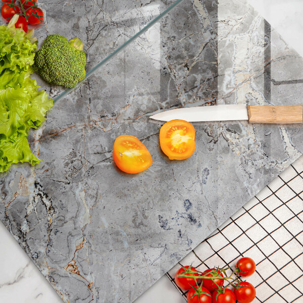 Glass chopping board Stone texture