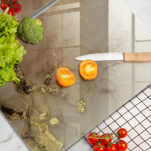 Glass chopping board Abstraction gold