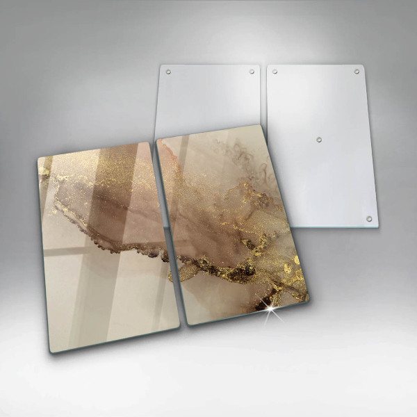 Glass chopping board Abstraction gold